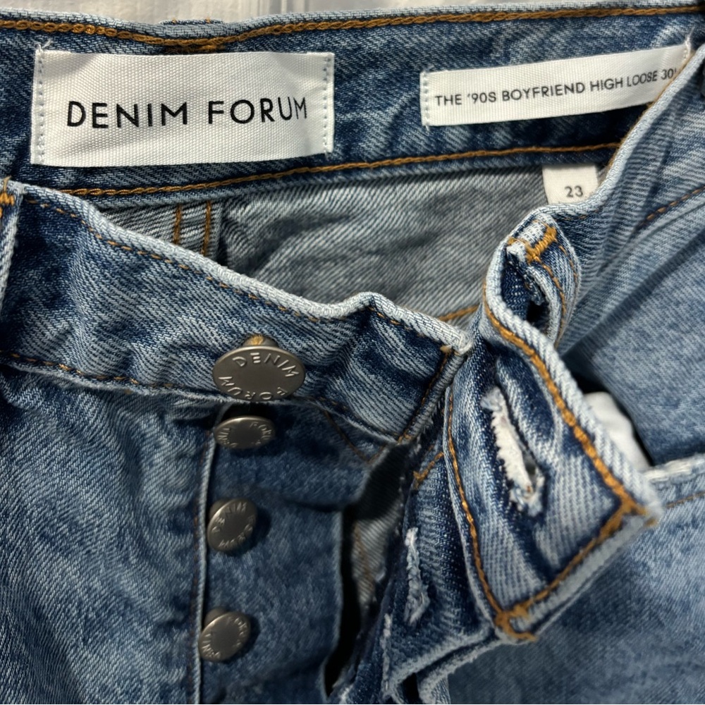 Denim Forum The 90s Boyfriend High Loose Jean Size 23 / 30L - Picture 5 of 6